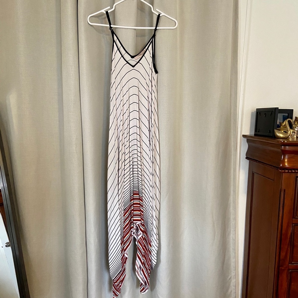 Forever 21 striped handkerchief maxi dress size M